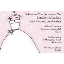 bridal shower invitation pink background