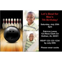 Bowling Photo Invitation