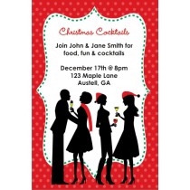 Cocktail Mingle Holiday Christmas Party Invitation