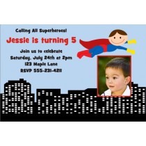 Superhero Birthday Invitation 2 - Photo