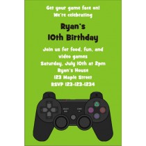 Playstation Xbox Video Game Invitation