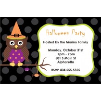 Spooky Owl Halloween Party Invitation