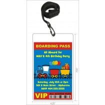 Train VIP Pass Birthday Party Invitation