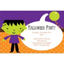 Kid Frankenstein Halloween Party Invitation