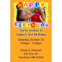 Happy Birthday Balloons Photo Invitation