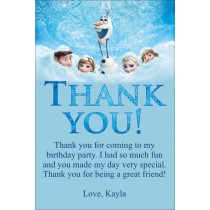 Frozen movie thank you card