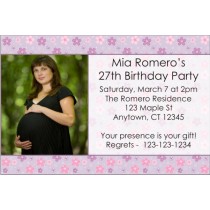 Flower Power Photo Invitation