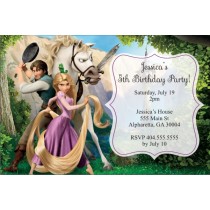 tangled birthday party invitation