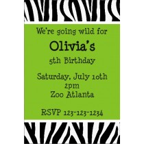 Zebra Animal Print Invitation 2 (ALL COLORS)