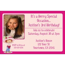 Strawberry Shortcake Photo Invitations