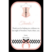 Lingerie Bridal Shower Bachelorette Party Thank You Card 2
