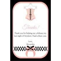 Lingerie Bridal Shower Bachelorette Party Thank You Card 2
