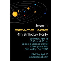 Solar System Outer Space Invitation