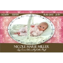 Newborn Baby Birth Announcement 4 (pink)