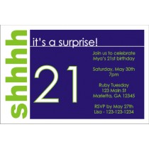 Surprise Party Invitation (Blue)