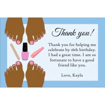 Pedicure Thank You Card - Brown Skin