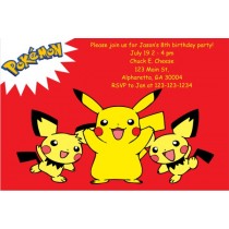 Pokemon birthday Invitations