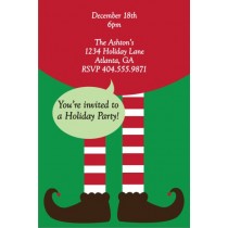 Elf Legs Christmas Holiday Party Invitation