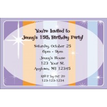 Retro Purple Invitations