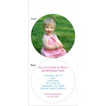 Photo Circle Die-Cut Invitation