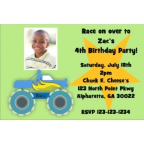 Monster Truck Photo Invitation 2 - ALL COLORS