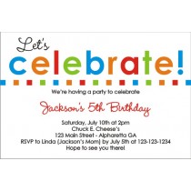 Let's Celebrate Birthday Invitation