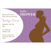 Mod Momma Baby Shower Invitation - Purple