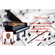 Piano Recital Thank You Card