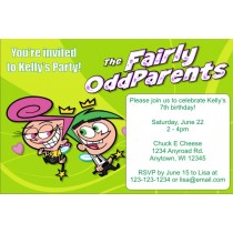 Fairly Odd Parents Invitations - Green