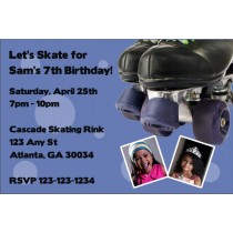 Roller Skating Photo Invitation - ALL COLORS