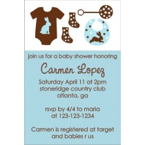 Mod Baby Elements Invitation (Blue)