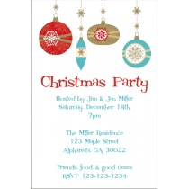 Retro Ornaments Christmas Holiday Card Party Invitation