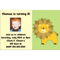 Lion Photo Invitation - ALL COLORS