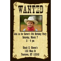 Wanted Poster Invitation