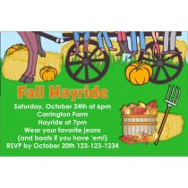 Fall Autumn Hayride Invitation