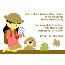 Backyard Adventure Invitation (Customizable Girl)