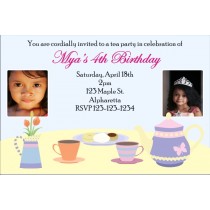 Tea Party Photo Invitation