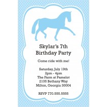 Horse personalized birthday party invitation