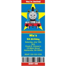 Thomas the Tank Engine Train Ticket Style Invitations