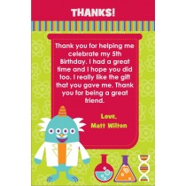 Monster Science Thank You Card - Four Eyes