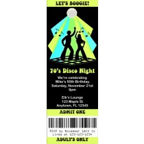 Disco Ticket Style Invitations (2.5x7)