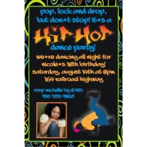 Hip Hop Dance Party Invitation with Photo