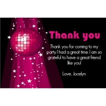 Disco Thank You Cards - Pink Disco Ball