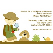 Backyard Adventure Invitation (Customizable Boy)