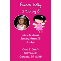 Fairy Princess Photo Invitations