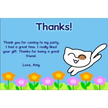 Happy Kitty Cat Thank You Cards