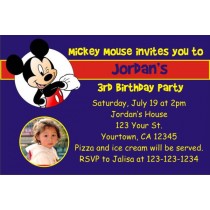 Mickey Mouse Photo Invitations