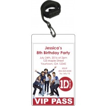 One Direction 1D VIP pass party invitation