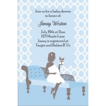 Sitting Pretty Baby Shower Invitation - Blue