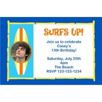 Surf Board Photo Invitation